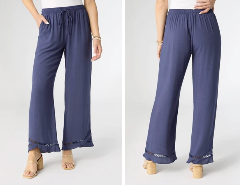 LAYLA CROSSOVER RUFFLE PANT - Molly's! A Chic and Unique Boutique 