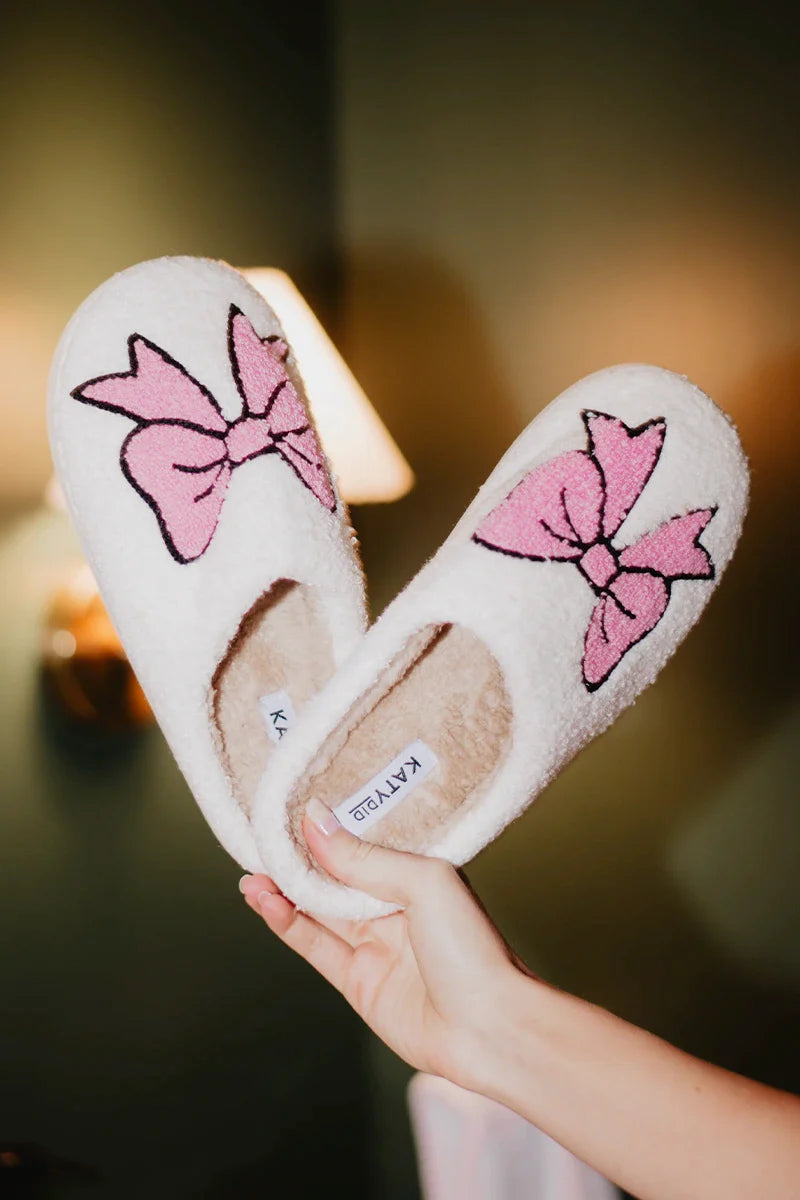 PINK BOW SLIPPERS - Molly's! A Chic and Unique Boutique 
