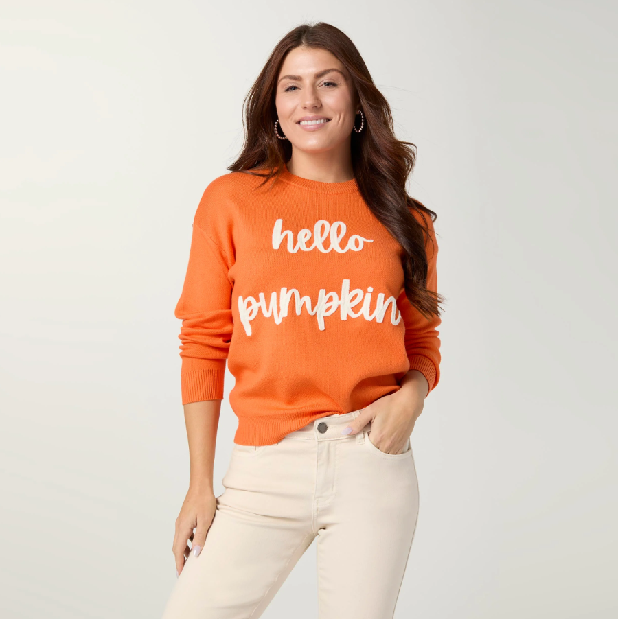 Hello Pumpkin Long Sleeve Sweater - Molly's! A Chic and Unique Boutique 