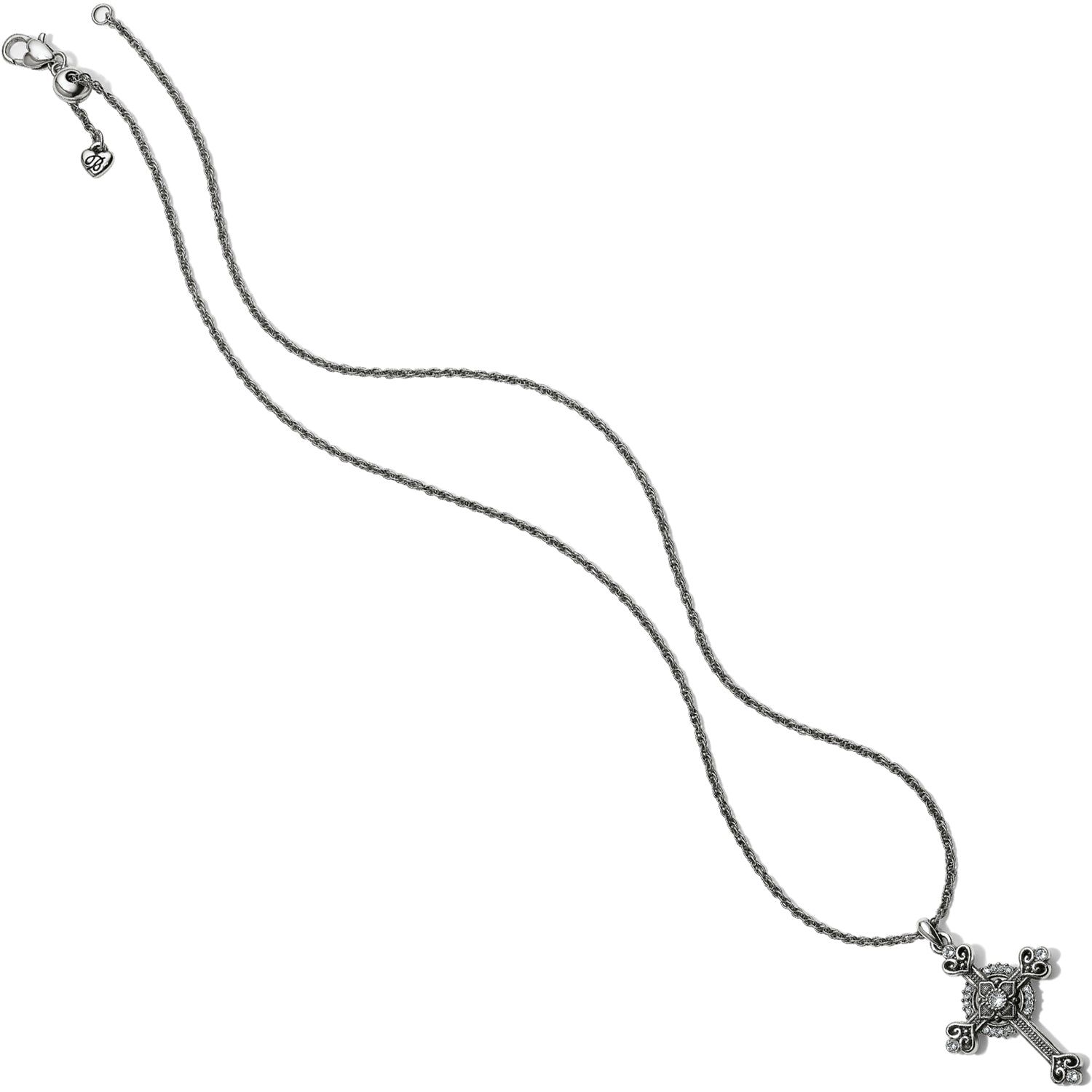 Alcazar Heart Small Cross Necklace