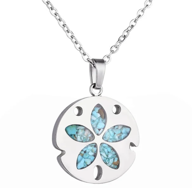 OCEAN AND EARTH SAND DOLLAR NECKLACE - Molly's! A Chic and Unique Boutique 