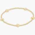 SIGNATURE CROSS GOLD PATTERN 2MM BEAD BRACELET - Molly's! A Chic and Unique Boutique 