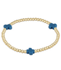 Signature Cross Gold Pattern 3mm- Cobalt - Molly's! A Chic and Unique Boutique 