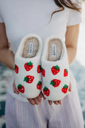 STRAWBERRY FUZZY SLIPPERS - Molly's! A Chic and Unique Boutique 