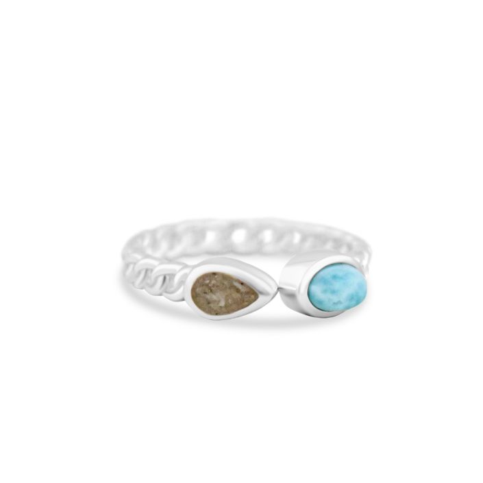 STEPPING STONE RING- LARIMAR AND SAND - Molly's! A Chic and Unique Boutique 