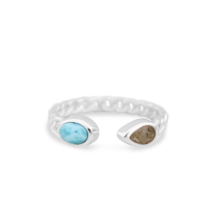STEPPING STONE RING- LARIMAR AND SAND - Molly's! A Chic and Unique Boutique 