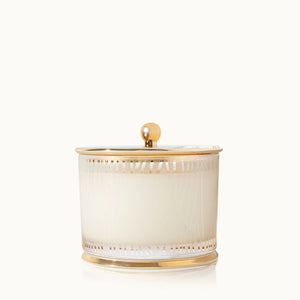 FRASIER FIR GILDED FROSTED WOOD GRAIN CANDLE