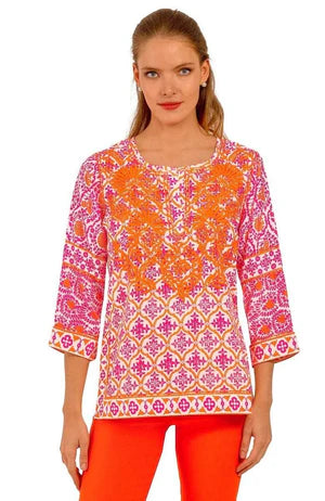 SILK HAND EMROIDERED TUNIC - EAST INDIA - Molly's! A Chic and Unique Boutique 