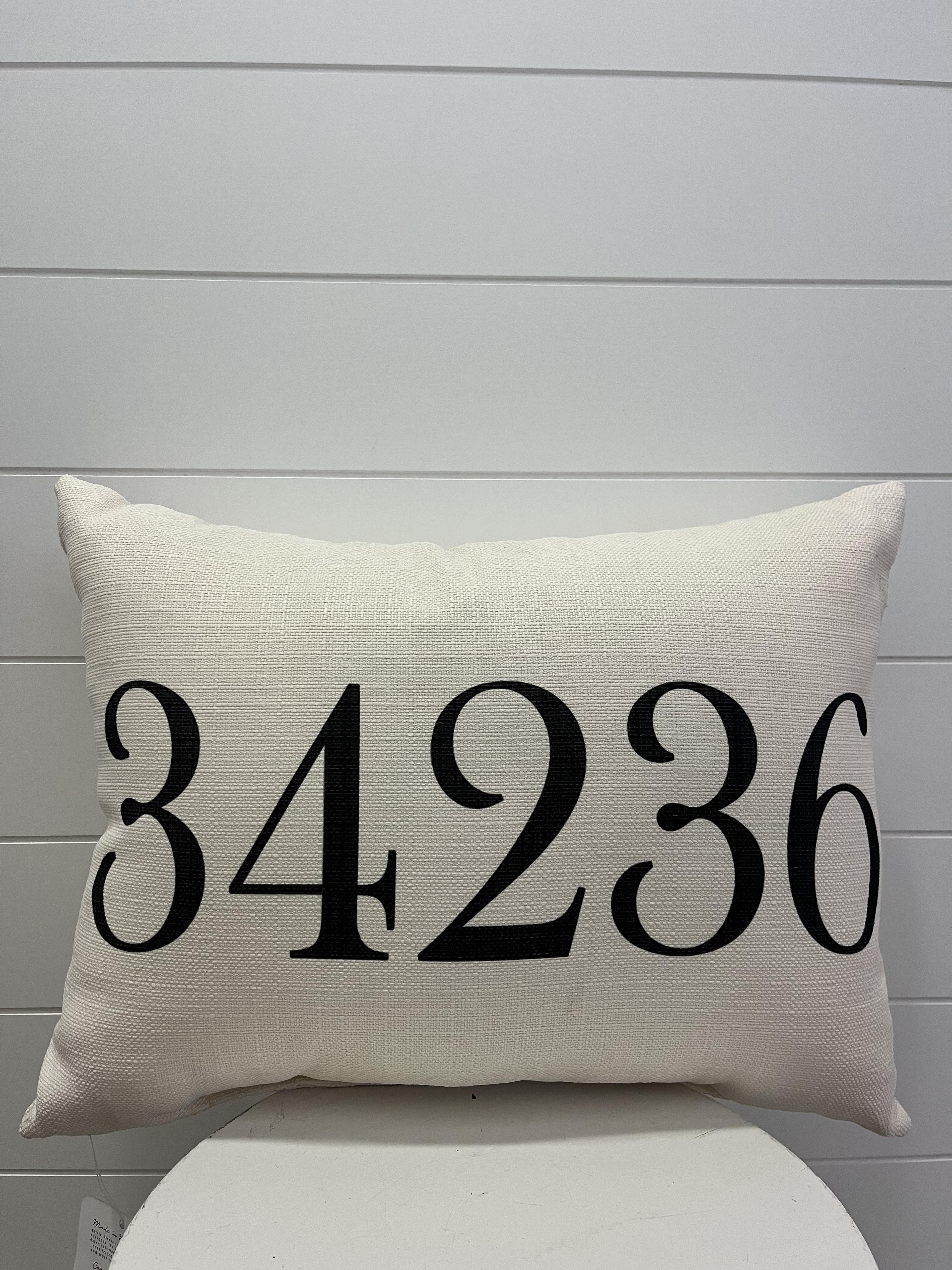 ZIP CODE PILLOW 34236 - Molly's! A Chic and Unique Boutique 