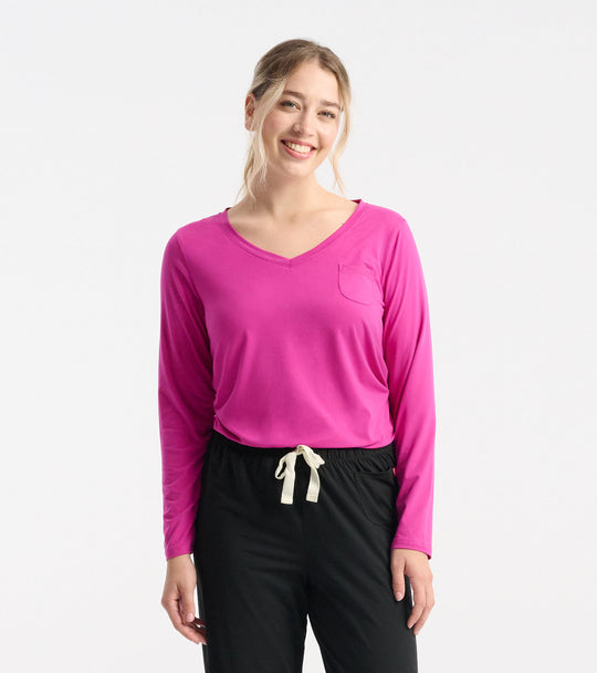 rose violet long sleeve tee in a bag - Molly's! A Chic and Unique Boutique 