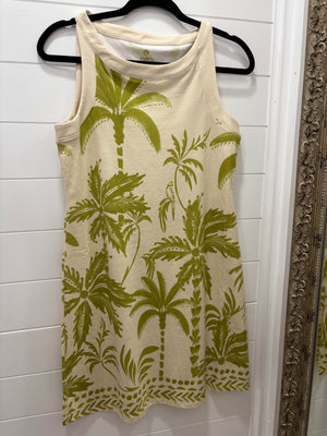 MADOLYN DRESS SOUTHERN RESORT PALMS GREEN