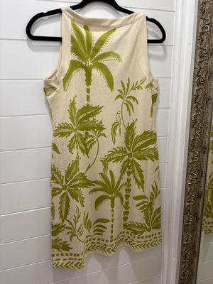 MADOLYN DRESS SOUTHERN RESORT PALMS GREEN