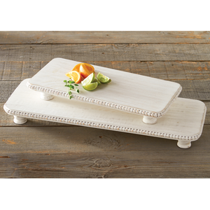 BEADED FOOTED SERVING BOARD SET - Molly's! A Chic and Unique Boutique 