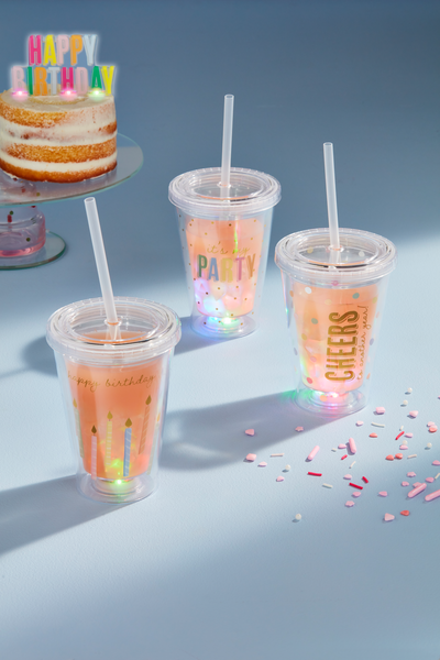 HAPPY BIRTHDAY LIGHT-UP TUMBLER - Molly's! A Chic and Unique Boutique 
