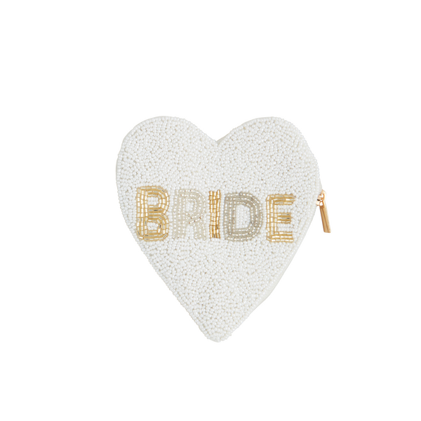 BRIDE HEART BEADED POUCH - Molly's! A Chic and Unique Boutique 
