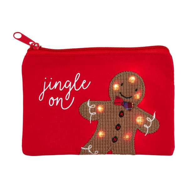 GINGERBREAD MAN LIGHT UP POUCH