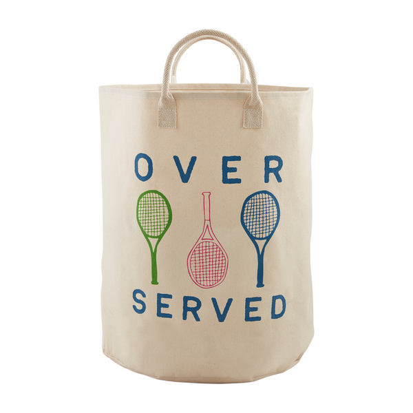 OVER SERVED TENNIS TOTE BAG