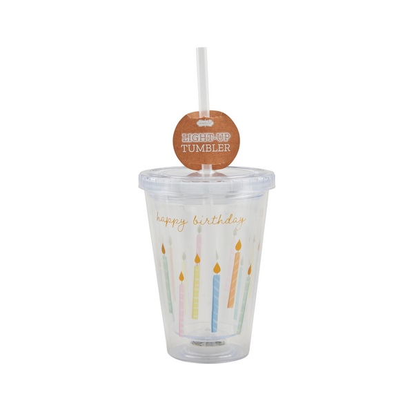 HAPPY BIRTHDAY LIGHT-UP TUMBLER - Molly's! A Chic and Unique Boutique 