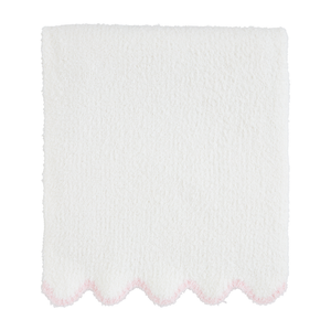 PINK SCALLOP CHENILLE BLANKET