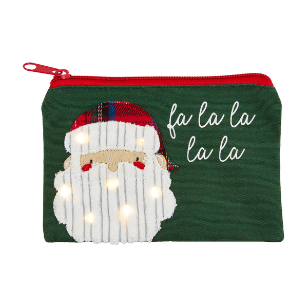 SANTA FACE LIGHT UP POUCH