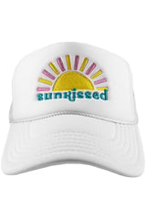 SUNKISSED FOAM TRUCKER HAT- WHITE - Molly's! A Chic and Unique Boutique 