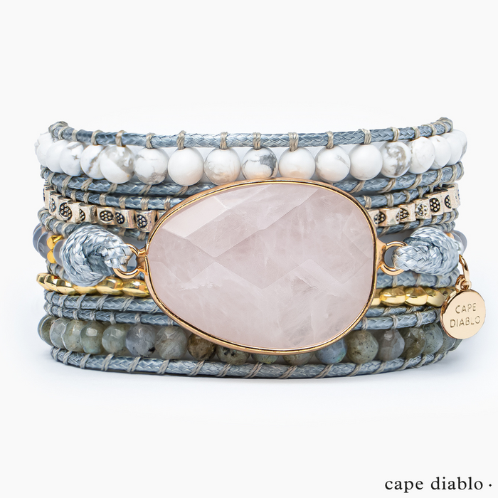 Rose Quartz Loving Wrap Bracelet - Molly's! A Chic and Unique Boutique 
