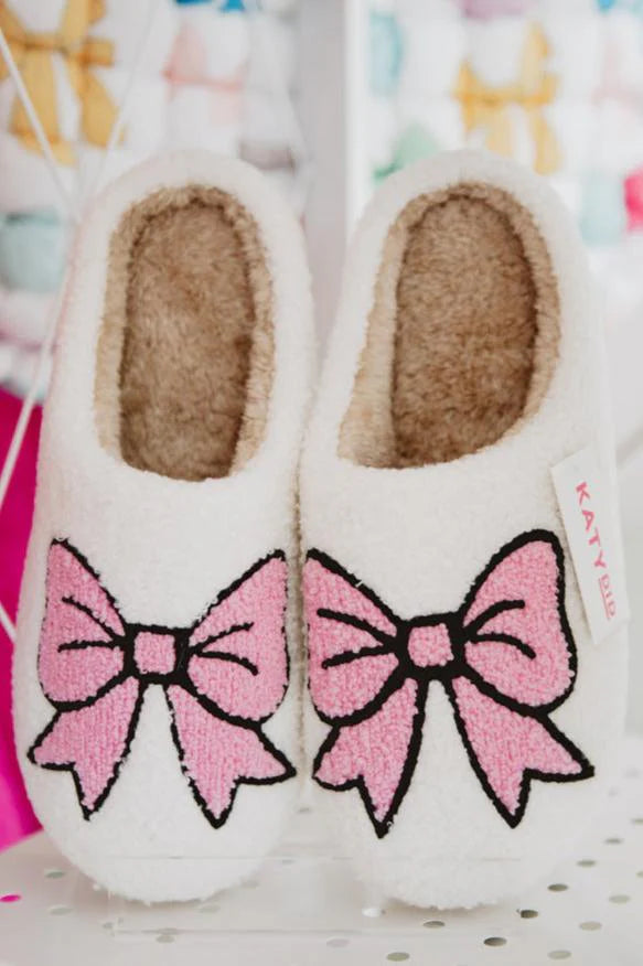 PINK BOW SLIPPERS - Molly's! A Chic and Unique Boutique 
