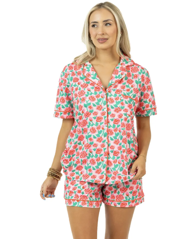 Whimsical Roses Two-Piece PJ Set - Molly's! A Chic and Unique Boutique 