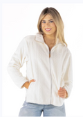 ELSIE ZIP JACKET IVORY - Molly's! A Chic and Unique Boutique 