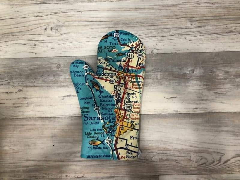 SARASOTA MAP OVEN MITT - Molly's! A Chic and Unique Boutique 