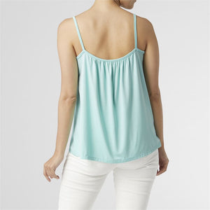 ELSIE ADJUSTABLE GATHERED CAMI- AQUA - Molly's! A Chic and Unique Boutique 