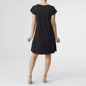 FRANCIS FLUTTER SLEEVE DRESS-BLACK - Molly's! A Chic and Unique Boutique 