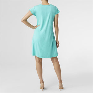 FRANCIS FLUTTER SLEEVE DRESS-TEAL - Molly's! A Chic and Unique Boutique 