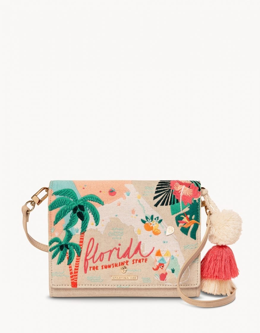 FLORIDA EMBROIDERED CONVERTIBLE CROSSBODY - Molly's! A Chic and Unique Boutique 