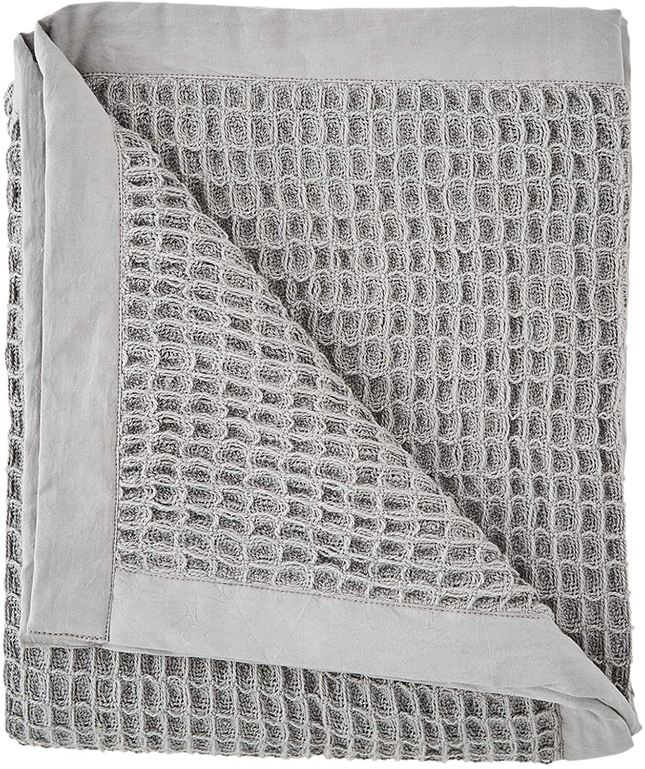 Waffle Weave Gray Throw Blanket - Molly's! A Chic and Unique Boutique 