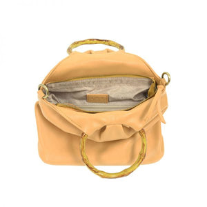NATALIE BAMBOO HANDLE POUF BAG - Molly's! A Chic and Unique Boutique 