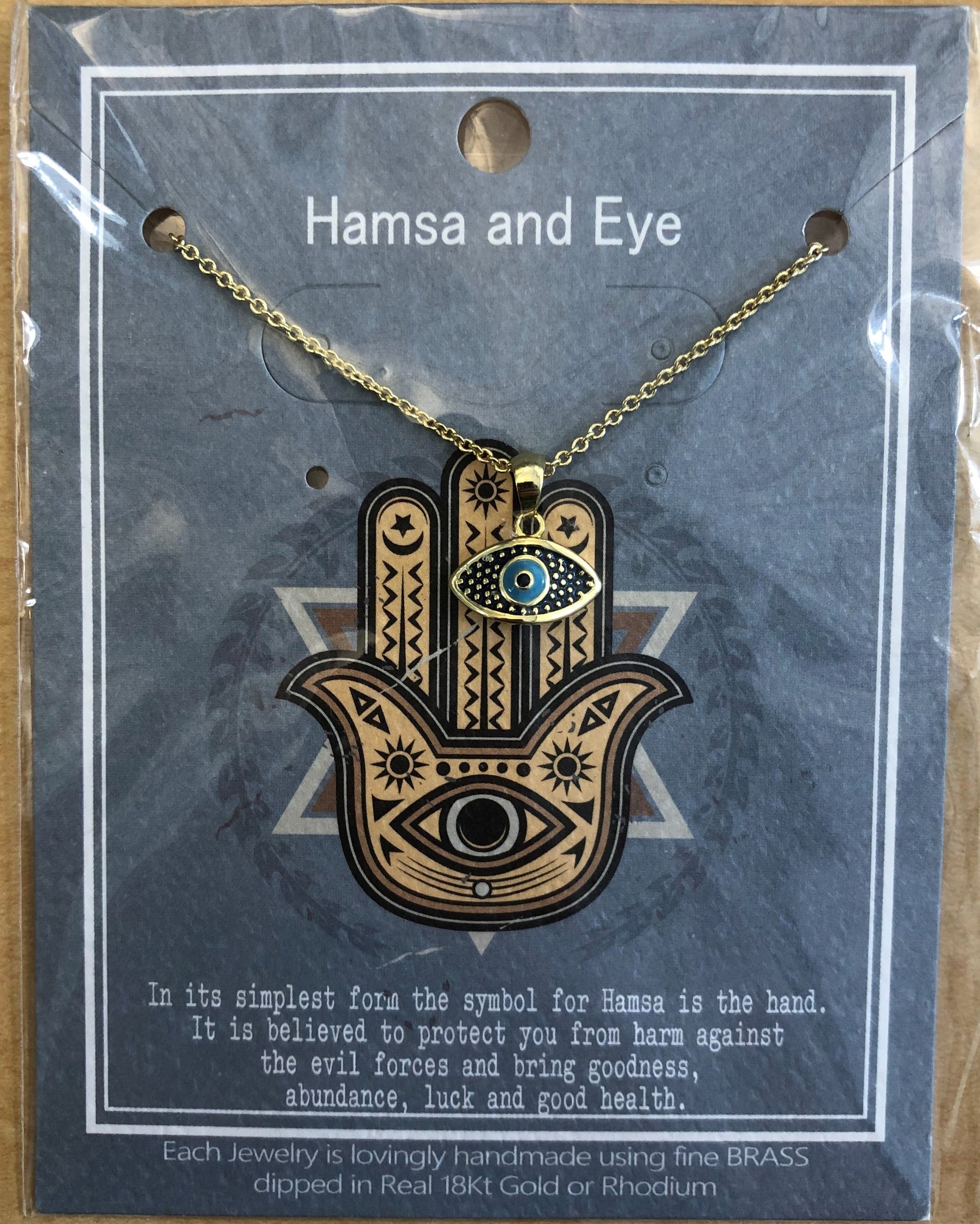 Hamsa And Eye Necklace - Molly's! A Chic and Unique Boutique 
