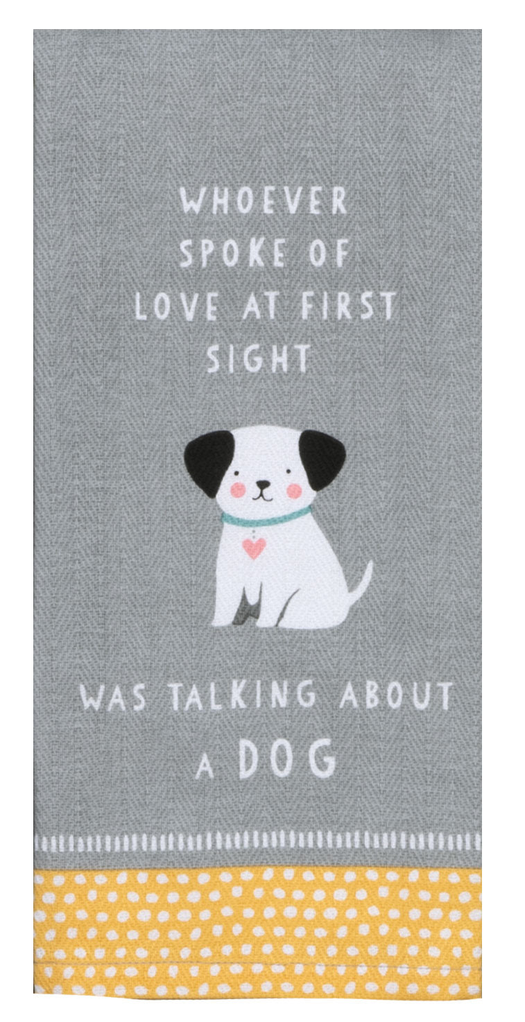 Dog Patch First Love Tea Towel - Molly's! A Chic and Unique Boutique 