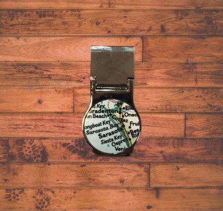 SARASOTA MAP MONEY CLIP - Molly's! A Chic and Unique Boutique 