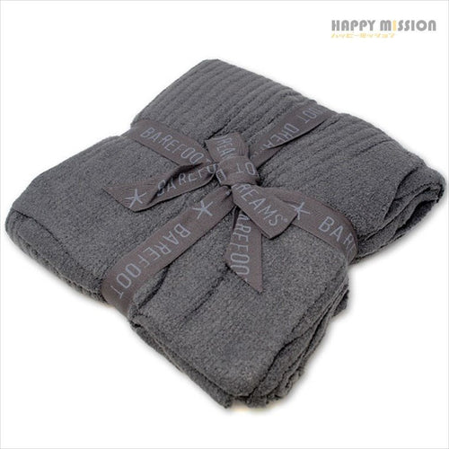 BAREFOOT DREAMS RIBBED THROW CARBON - Molly's! A Chic and Unique Boutique 