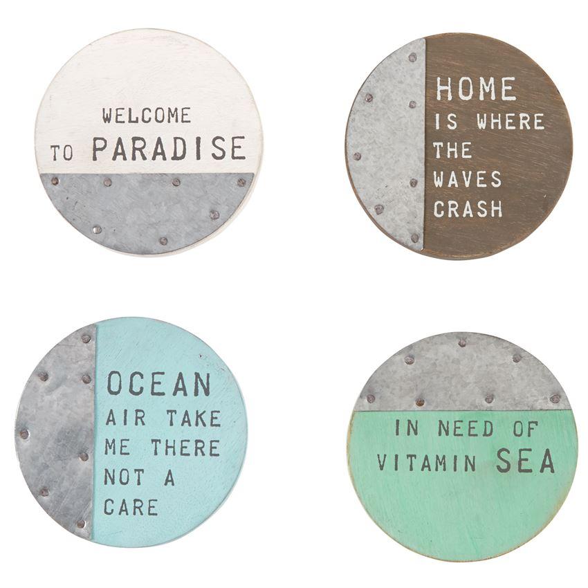 Beach Wood Coaster Set - Molly's! A Chic and Unique Boutique 