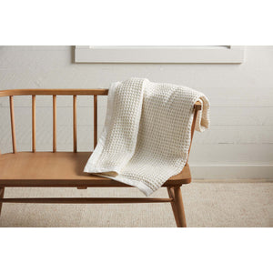 WHITE WAFFLE BLANKET - Molly's! A Chic and Unique Boutique 