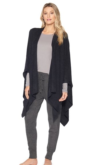 COZY CHIC  WEEKEND WRAP- BLACK/One size fits all - Molly's! A Chic and Unique Boutique 