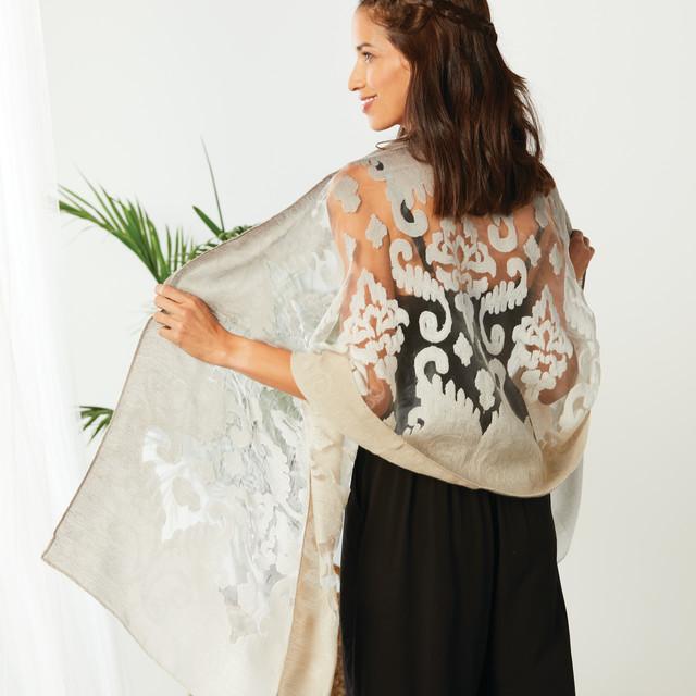DAMASK SHEER SHAWL - Molly's! A Chic and Unique Boutique 