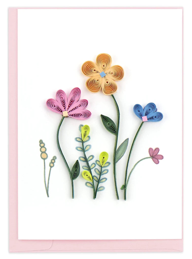 Quilled Wildflowers Gift Enclosure Mini Card - Molly's! A Chic and Unique Boutique 