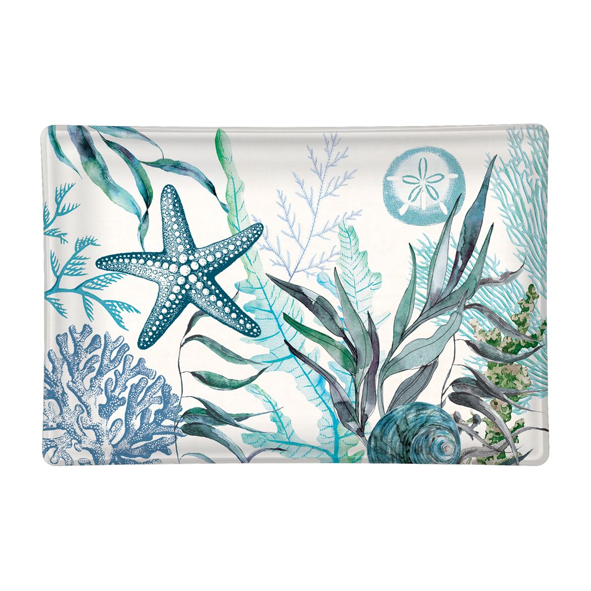 Ocean Tide Rectangular Glass Soap Dish - Molly's! A Chic and Unique Boutique 