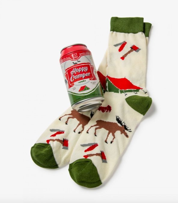 HOPPY CAMPER MEN'S BEER CAN SOCKS - Molly's! A Chic and Unique Boutique 