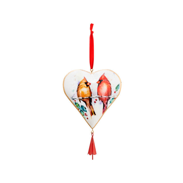 Winter Cardinals Heart Ornament - Molly's! A Chic and Unique Boutique 