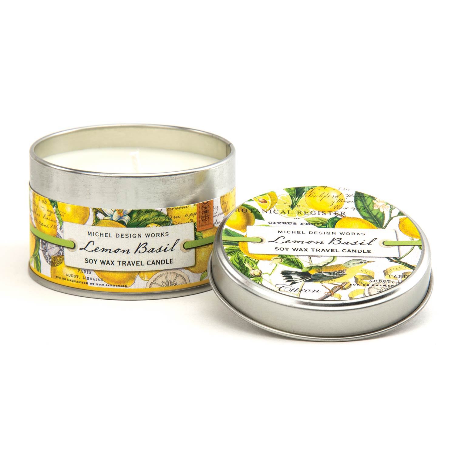 LEMON BASIL TRAVEL CANDLE CANT8 - Molly's! A Chic and Unique Boutique 