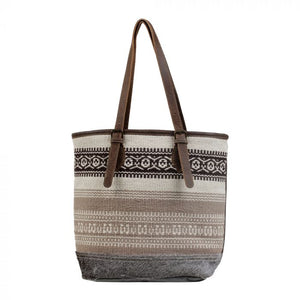 Beige Tribal Pattern Tote Bag - Molly's! A Chic and Unique Boutique 